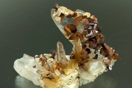Siderite on Quartz Siderite on Quartz