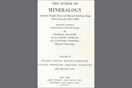 Dana's System of Mineralogy Volume II, Seventh edition Dana's System of Mineralogy Volume II, Seventh edition