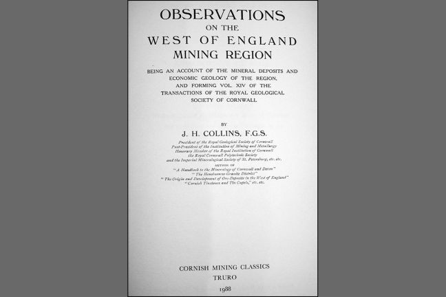 Observations on the West of England Mining Region Observations on the West of England Mining Region
