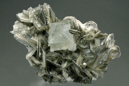 Fluorite in mica Fluorite in mica