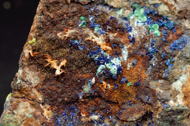 Phamocosiderite with azurite Phamocosiderite with azurite