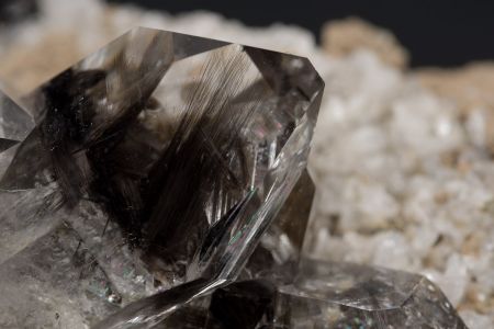 Quartz with Brookite inclusions Quartz with Brookite inclusions