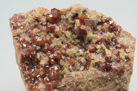 Grossular Garnet (Var. Hessonite) with Diopside