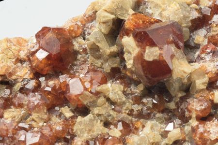 Grossular Garnet (Var. Hessonite) with Diopside