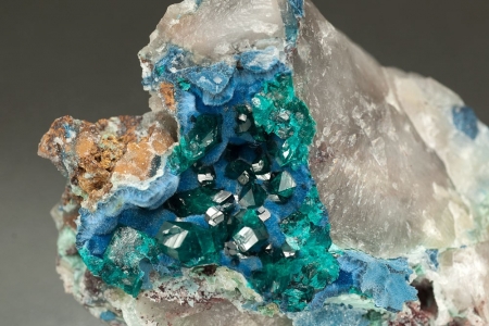 Shattuckite with Dioptase