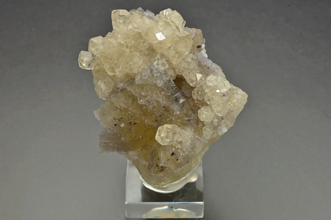 Calcite on fluorite