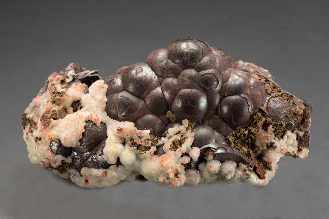 Hematite - 'Kidney Ore' with Calcite