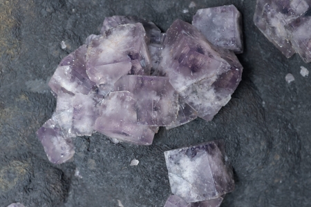 Fluorite on Siderite
