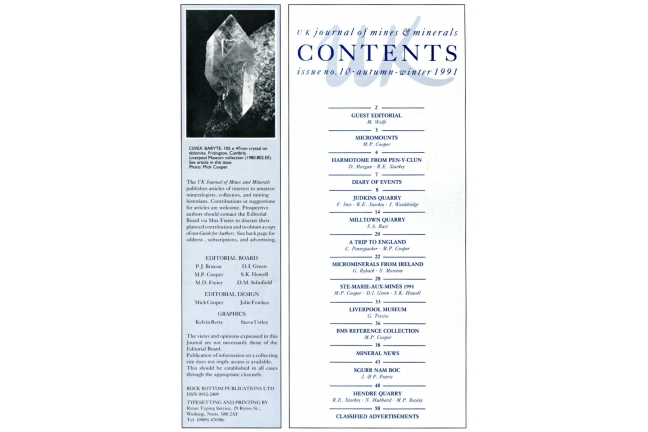 UK Journal of Mines & Minerals No. 10