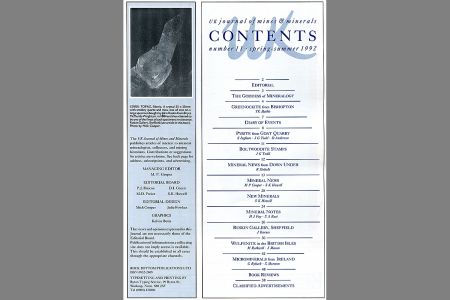 UK Journal of Mines & Minerals No. 11