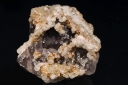 Calcite and Quartz on Fluorite