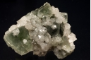 Quartz on Fluorite