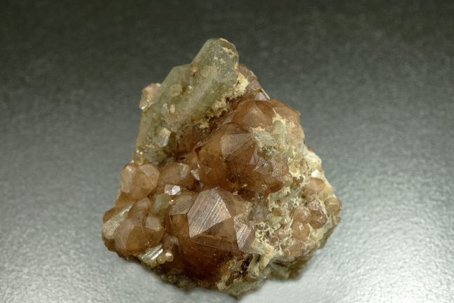 Grossular Garnet (Var. Hessonite) with Diopside