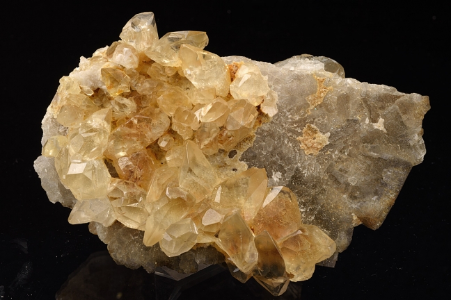 Calcite on fluorite