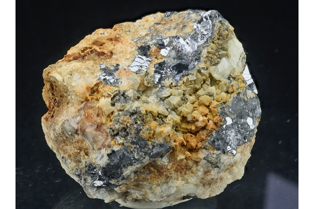 Cerussite on Galena
