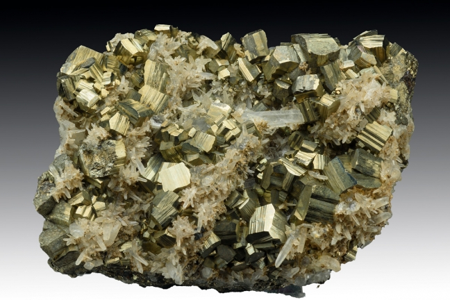 Pyrite on Quartz