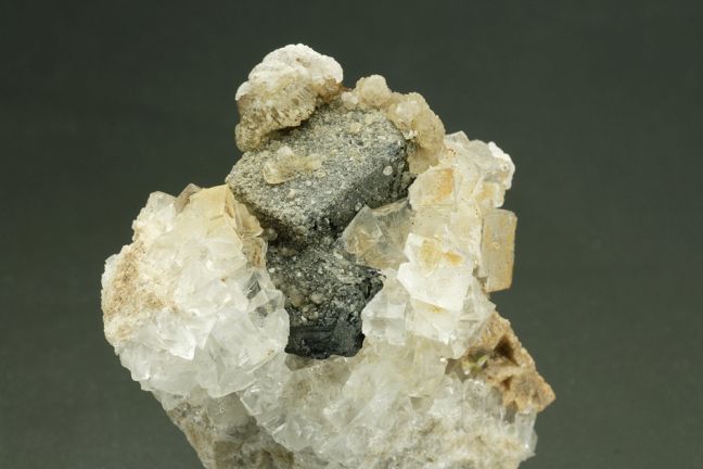 Hemimorphite & Galena Hemimorphite & Galena