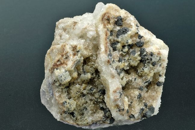 Hemimorphite & Galena on Fluorite