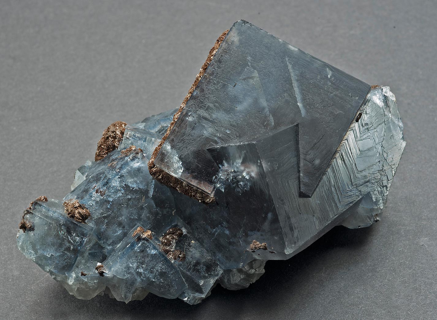 'Blue pocket' Fluorite, West Boltsburn mine, Rookhope. 90x55x45mm