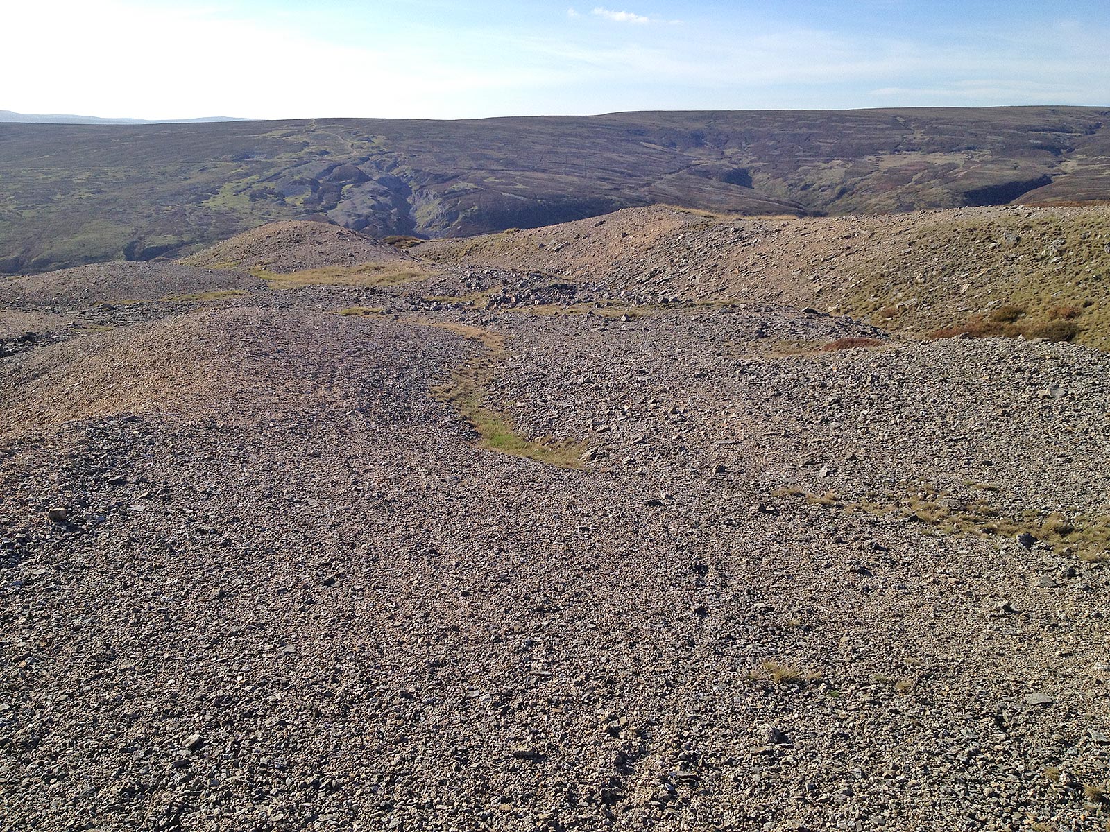 Top of Bunton Hush, Gunnerside mines, Swaledale