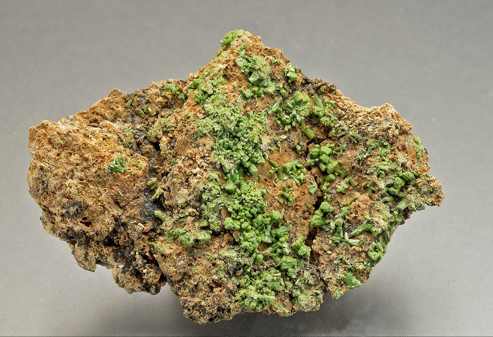 Pyromorphite, Hungry Hushes, Arkengarthdale.  65x45x10mm